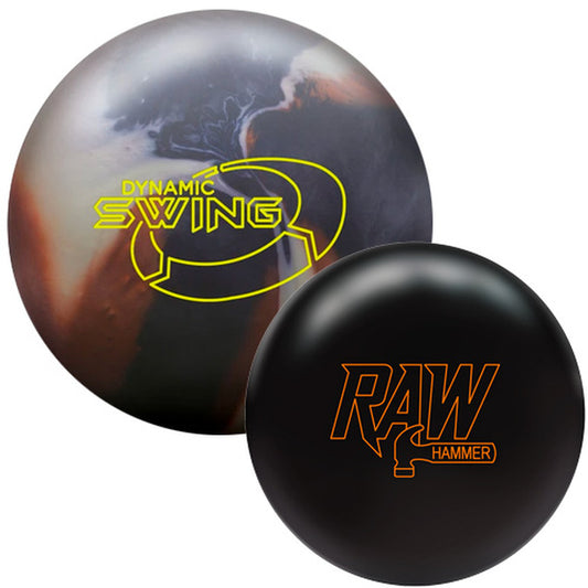 Columbia 300 Dynamic Swing and Black Raw Hammer Bowling Ball Package - 15lbs Only